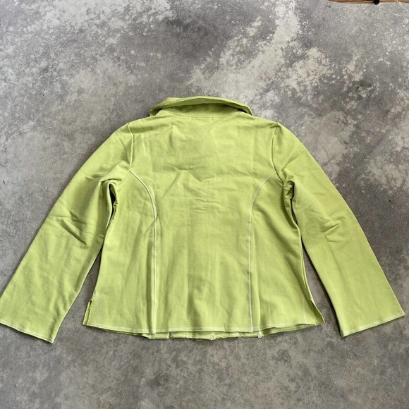 Soft Surroundings Jacket Womens Medium Nirvana Lime Button Closure New - Picture 7 of 11